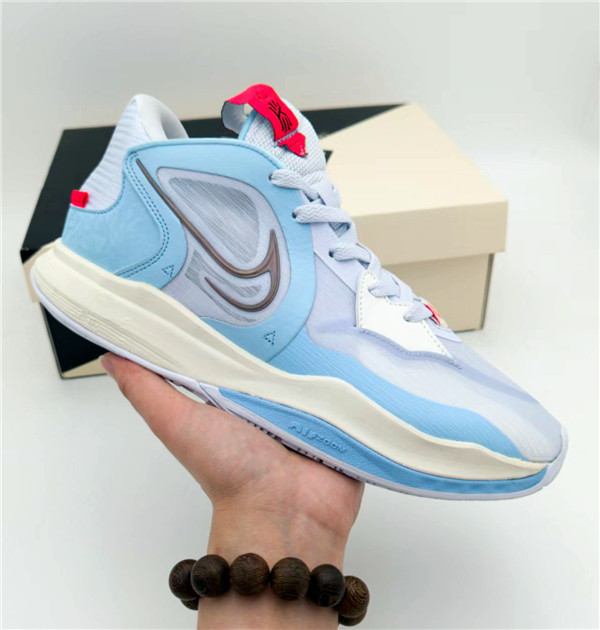 Men's Running Weapon Kyrie Irving 5 Light Blue Shoes 0036